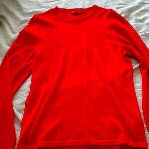 Hugo Boss Red Merino Wool Sweater Large